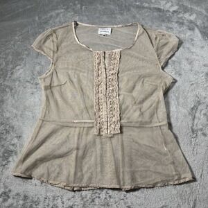 Noa Noa All Sheer Y2K Style Top Womens Size XS Cottage Grunge Fairy